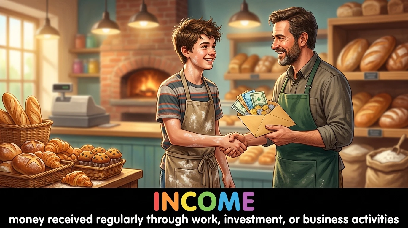 English Illustration for income